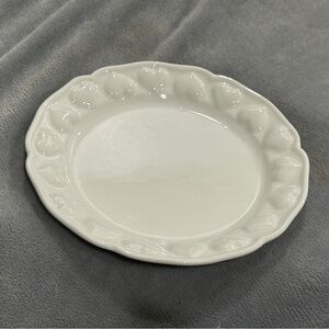 Tiffany & Co. 8-inch White Porcelain Plate Heart Design - ONE Plate